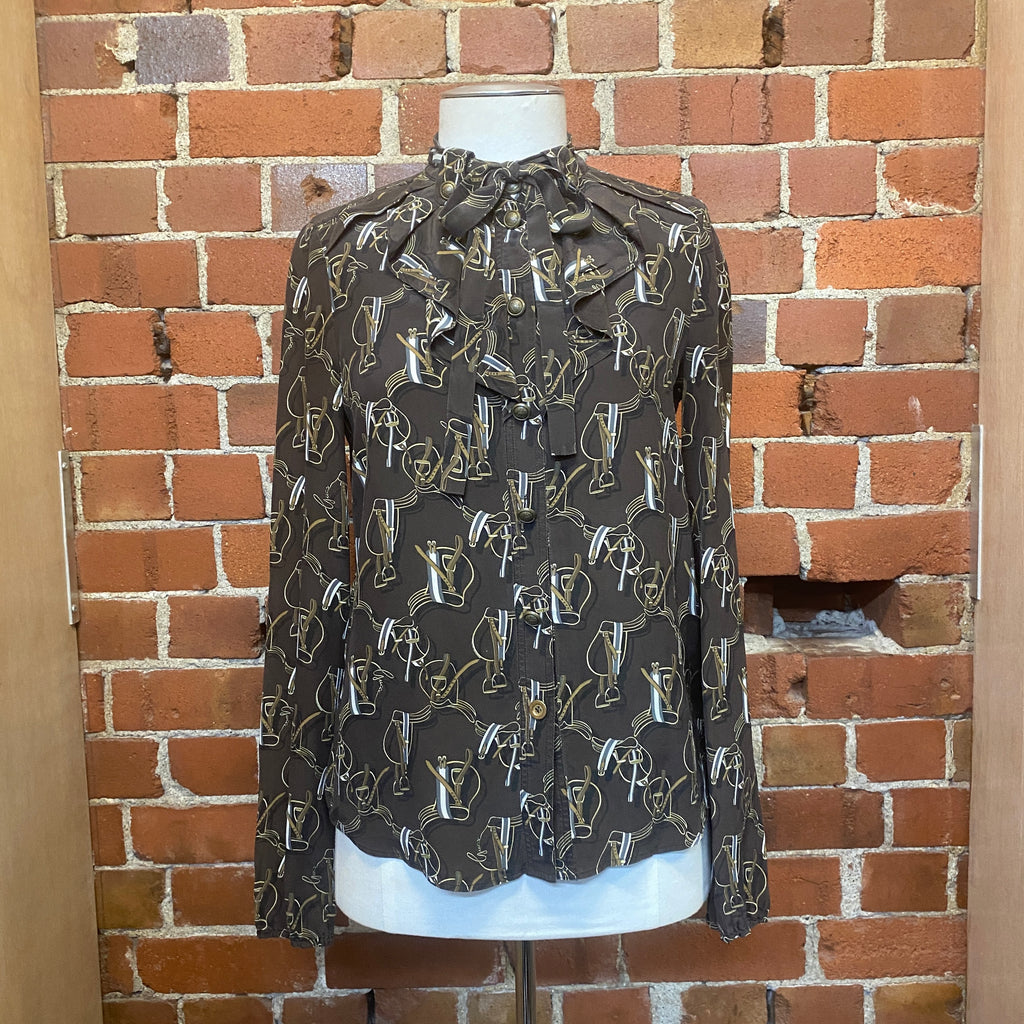GUCCI 1990s horsebit silk shirt