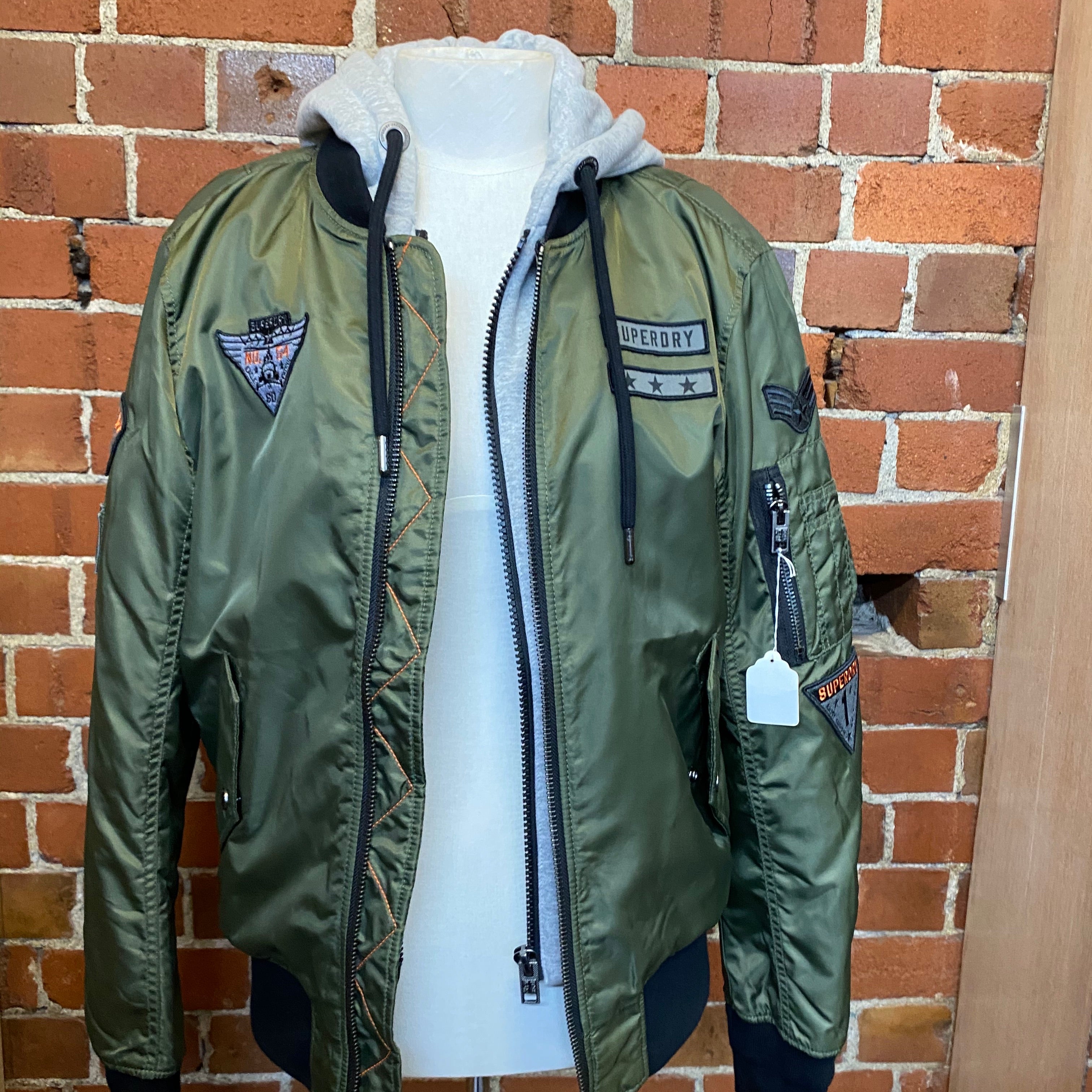 SUPERDRY patched bomber