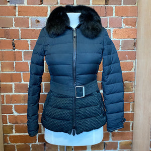 BURBERRY Goose down puffer with fur collar