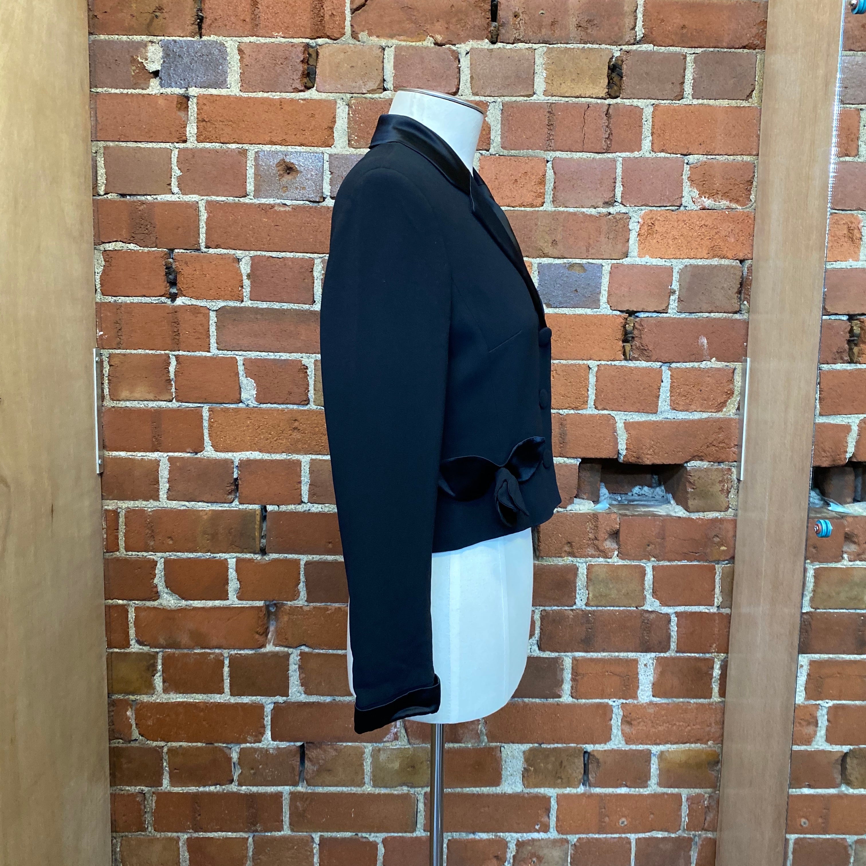 MOSCHINO cropped tuxedo jacket