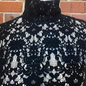 DKNY velvet lace top