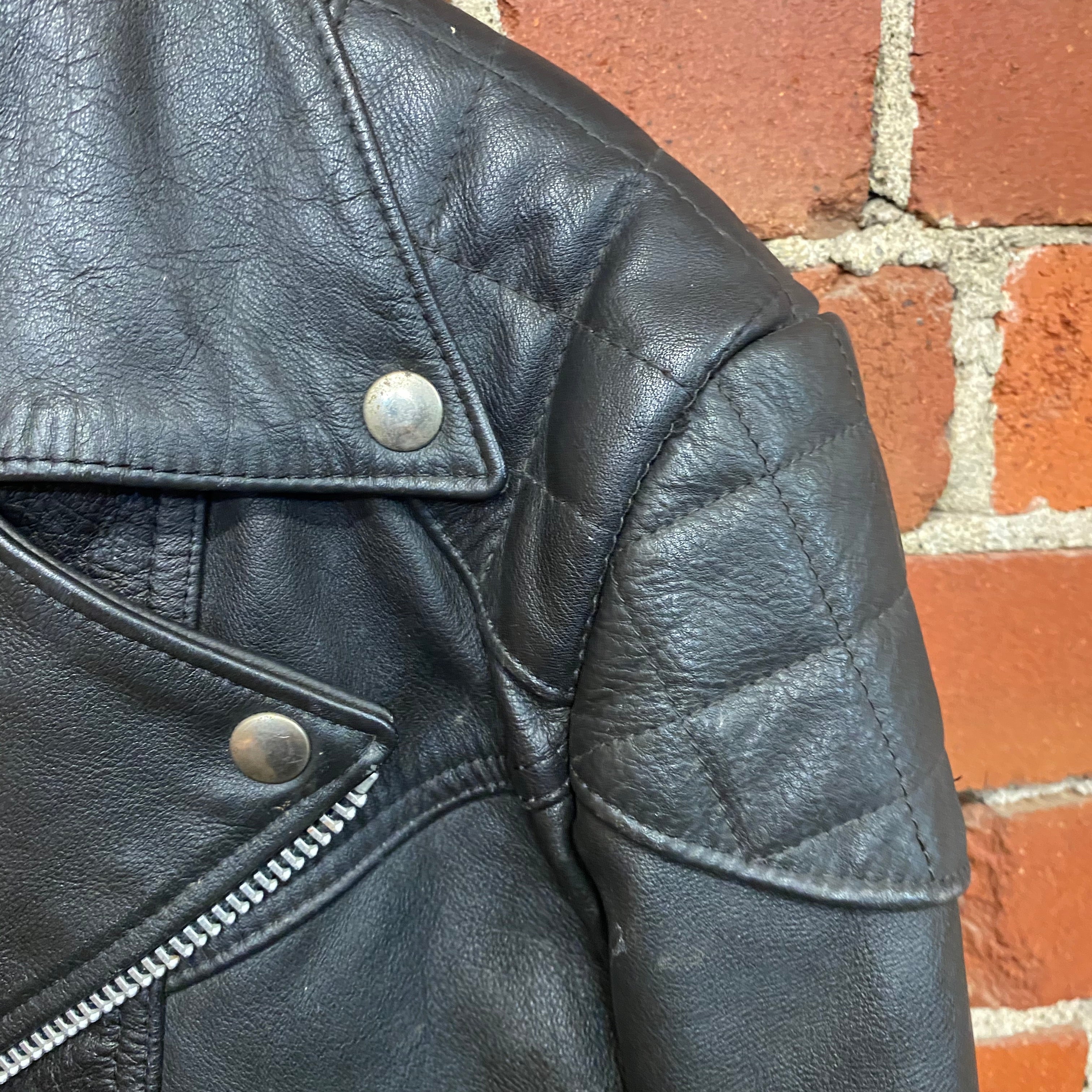 Proper 1980s NZ made leather bike jacket