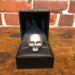 Sterling silver solid skull ring