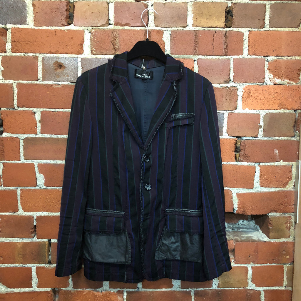 COMME DES GARÇON wool front school blazer