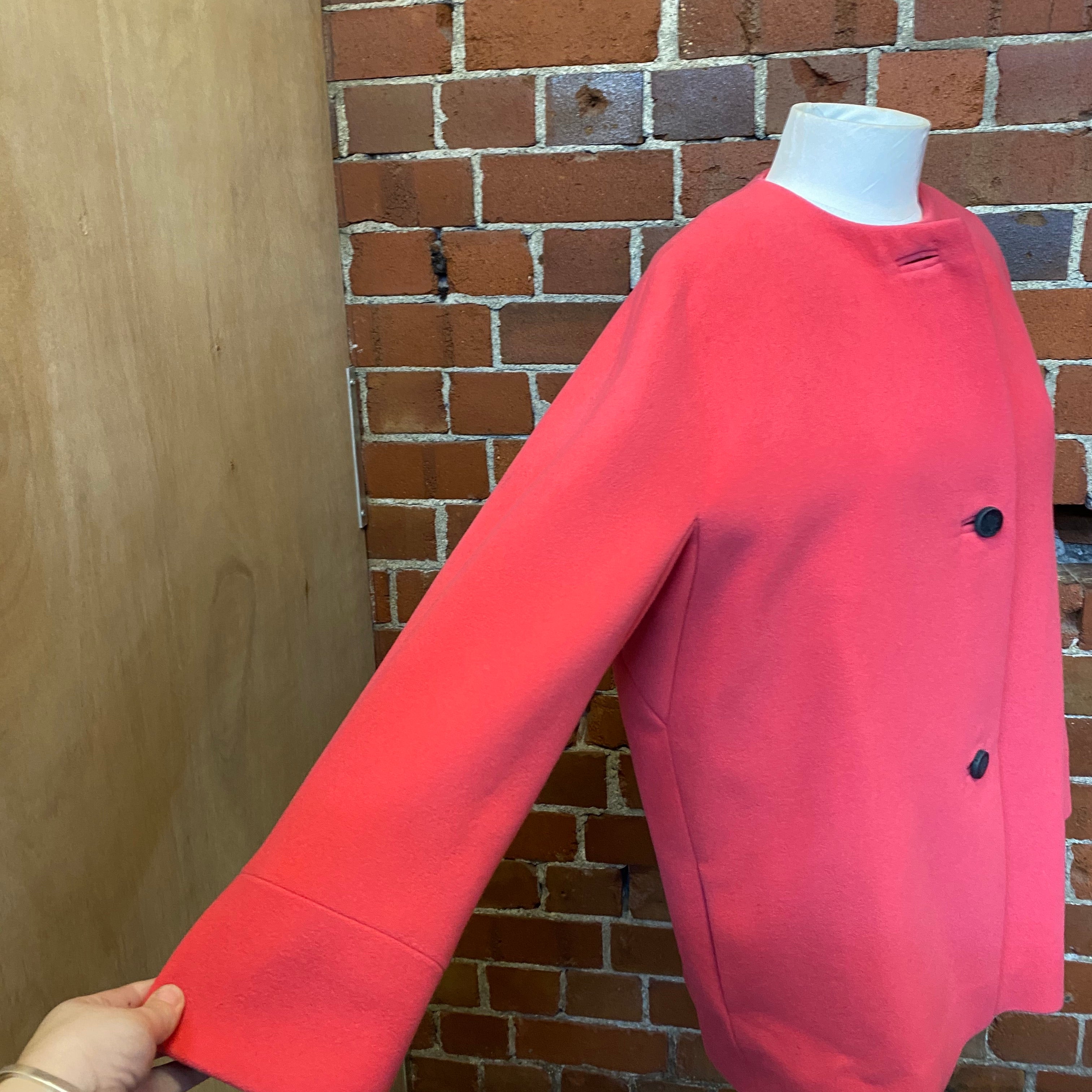 BALENCIAGA pink wool coat