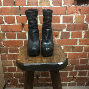 RICK OWENS leather boots 36