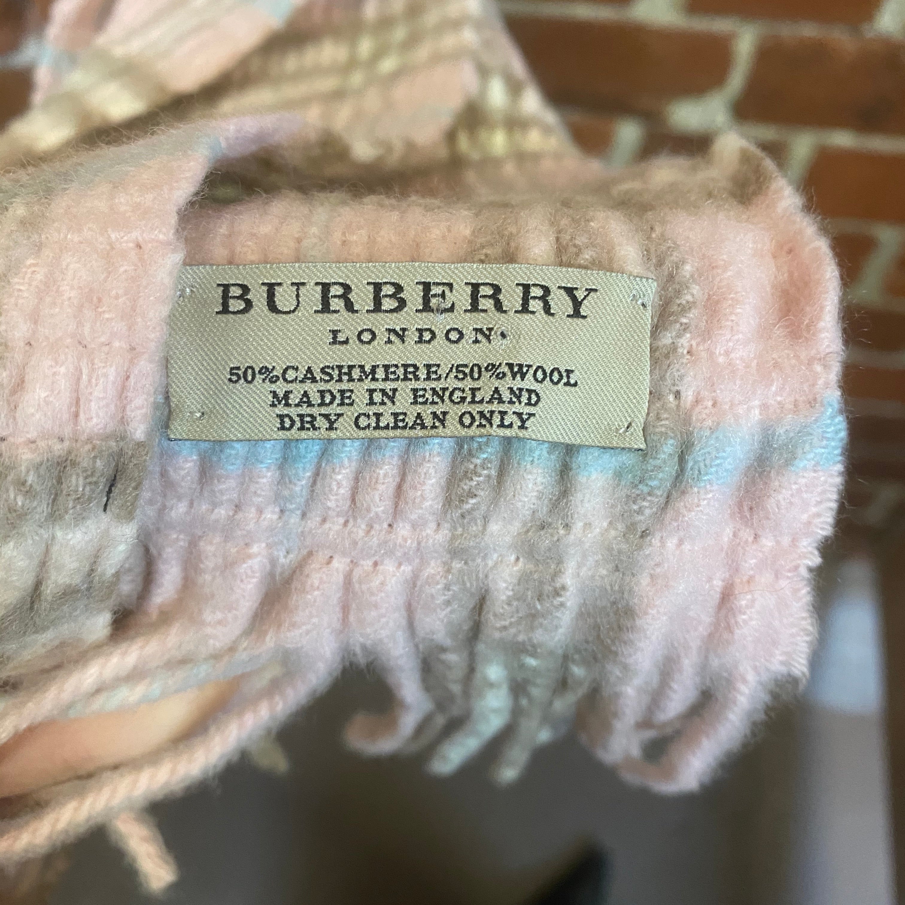 BURBERRY cashmere and wool scarf