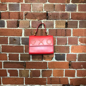 MOSCHINO 1990s leather OXO handbag