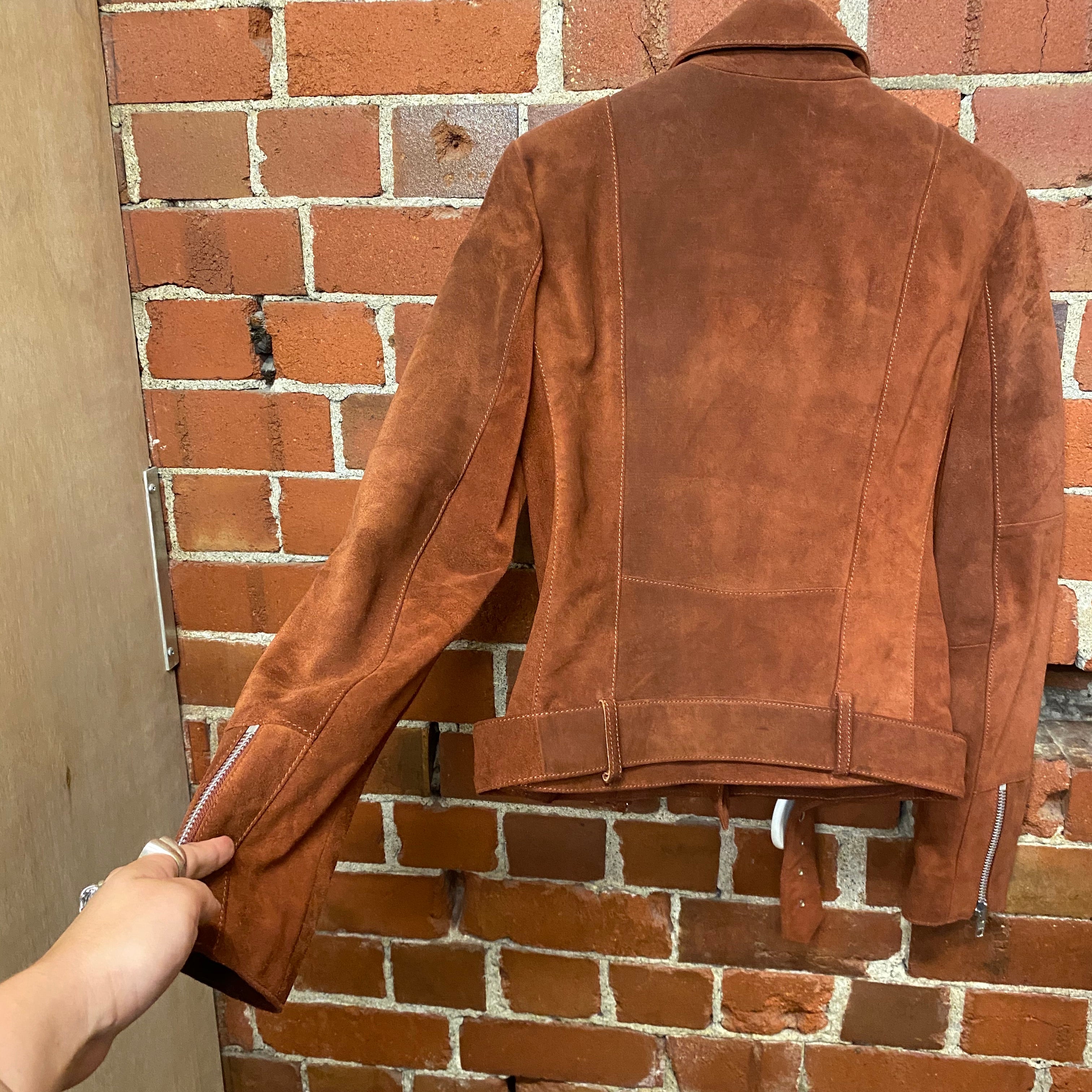 GESTUZ designer suede moto jacket