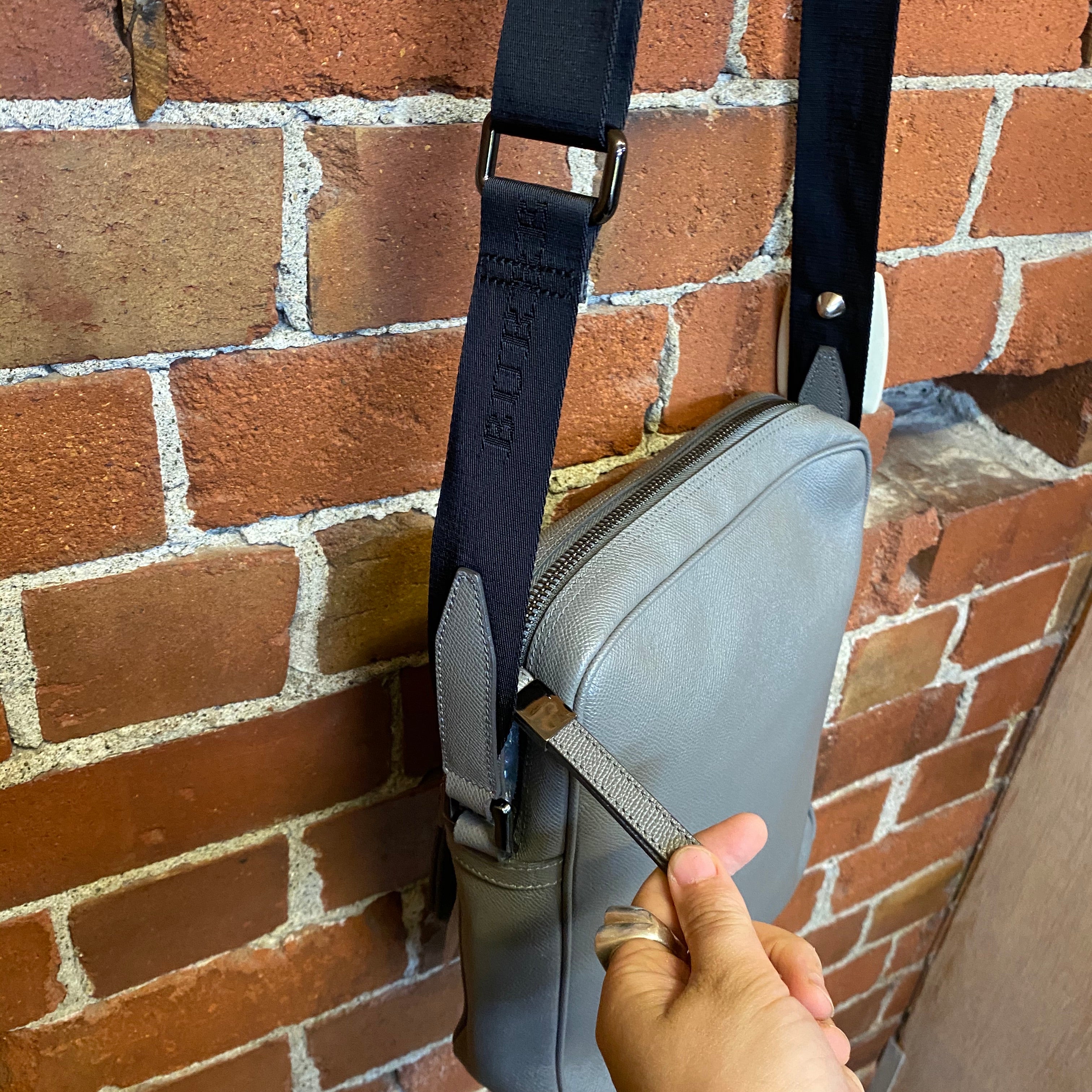 BURBERRY messenger leather bag