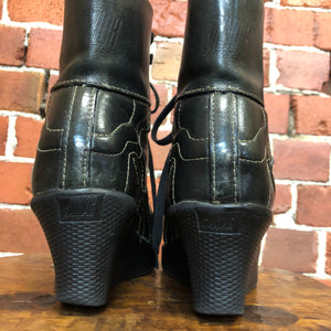 GAULTIER JUNIOR 1980s leather creeper boots! 38