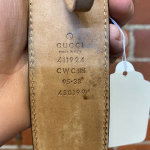 GUCCI monogram leather belt L
