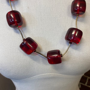 1930s lucite beads necklace