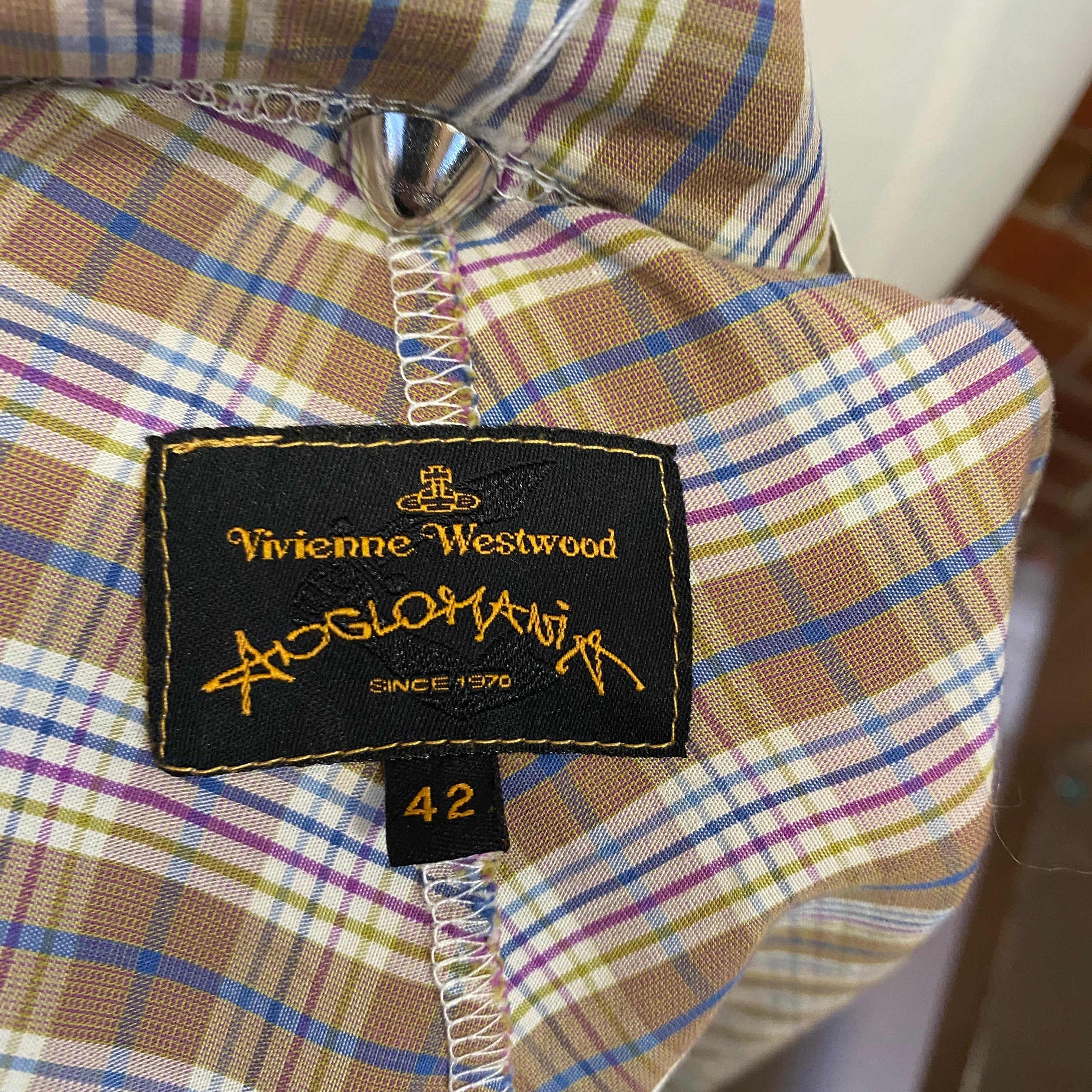 VIVIENNE WESTWOOD tartan wrap shirt