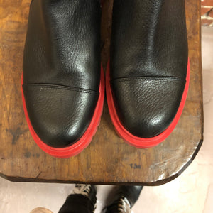 Red soles leather boots 36