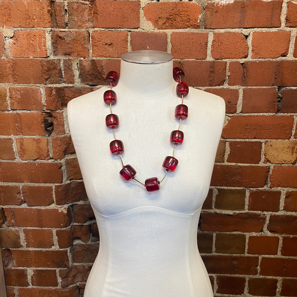 1930s lucite beads necklace