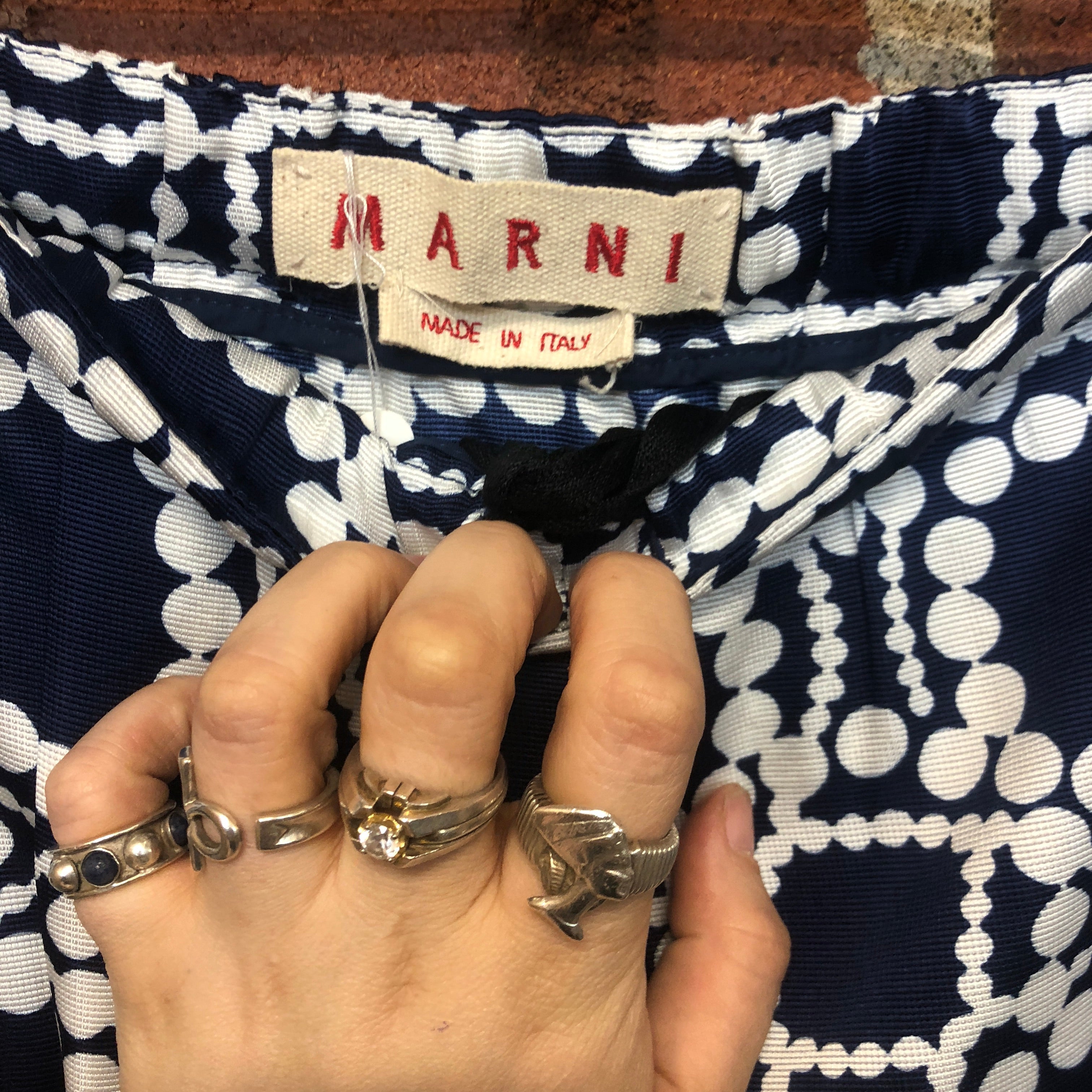 MARNI pearl print skirt