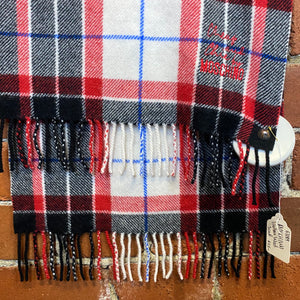 MOSCHINO soft tartan wool scarf