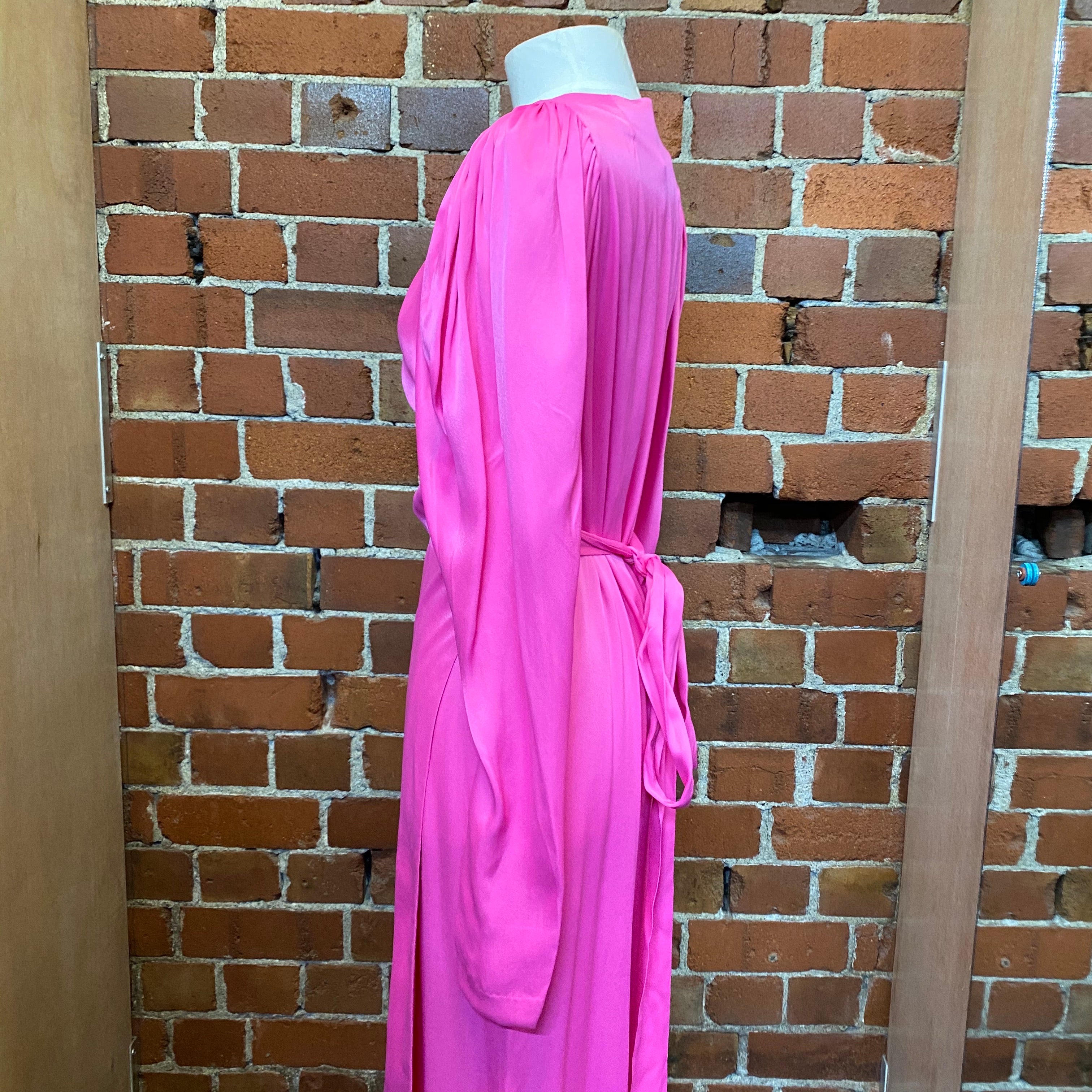ROTATE hot pink wrap dress