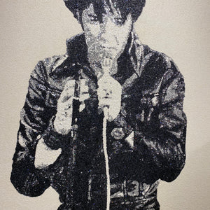STANLEY MANTHING Elvis glitter painting