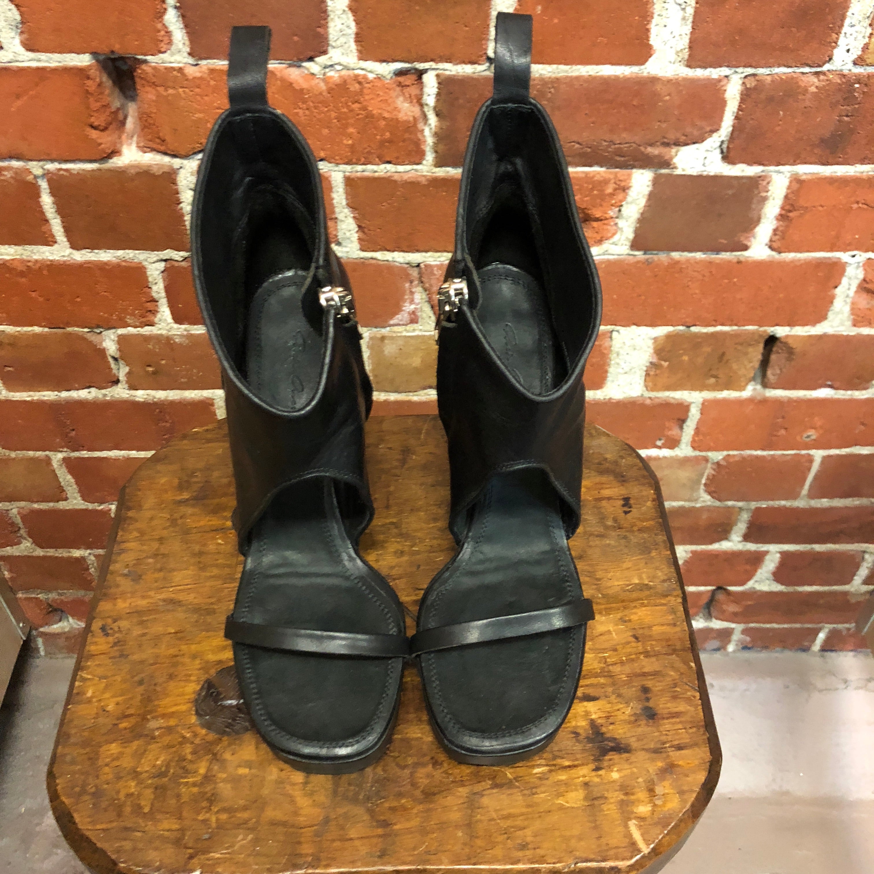RICK OWENS leather platform sandals 41
