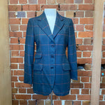 MOSCHINO wool plaid riding jacket