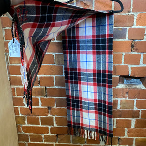 MOSCHINO soft tartan wool scarf