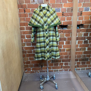 1950S tartan vintage cape jacket