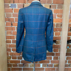 MOSCHINO wool plaid riding jacket