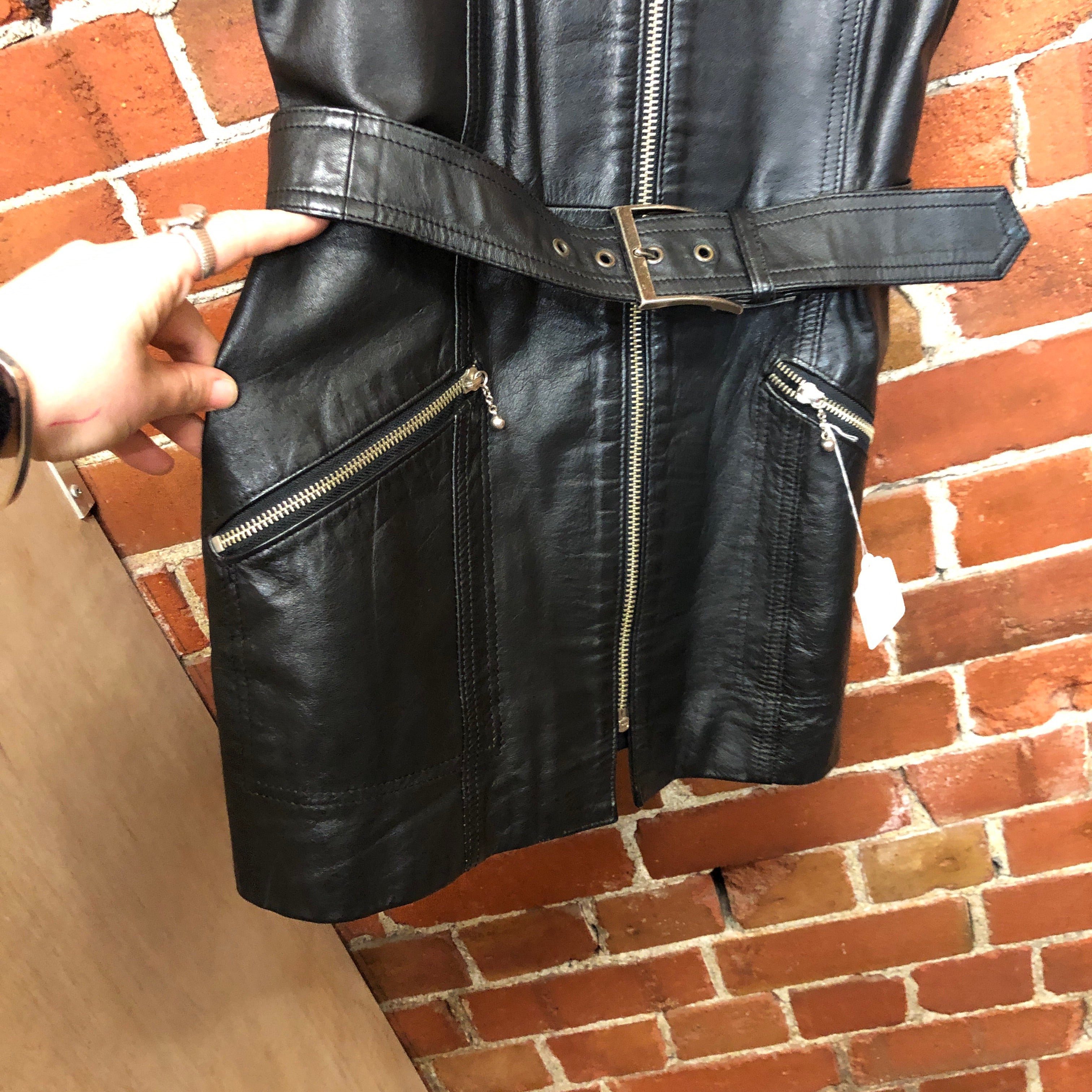 1990s leather vest