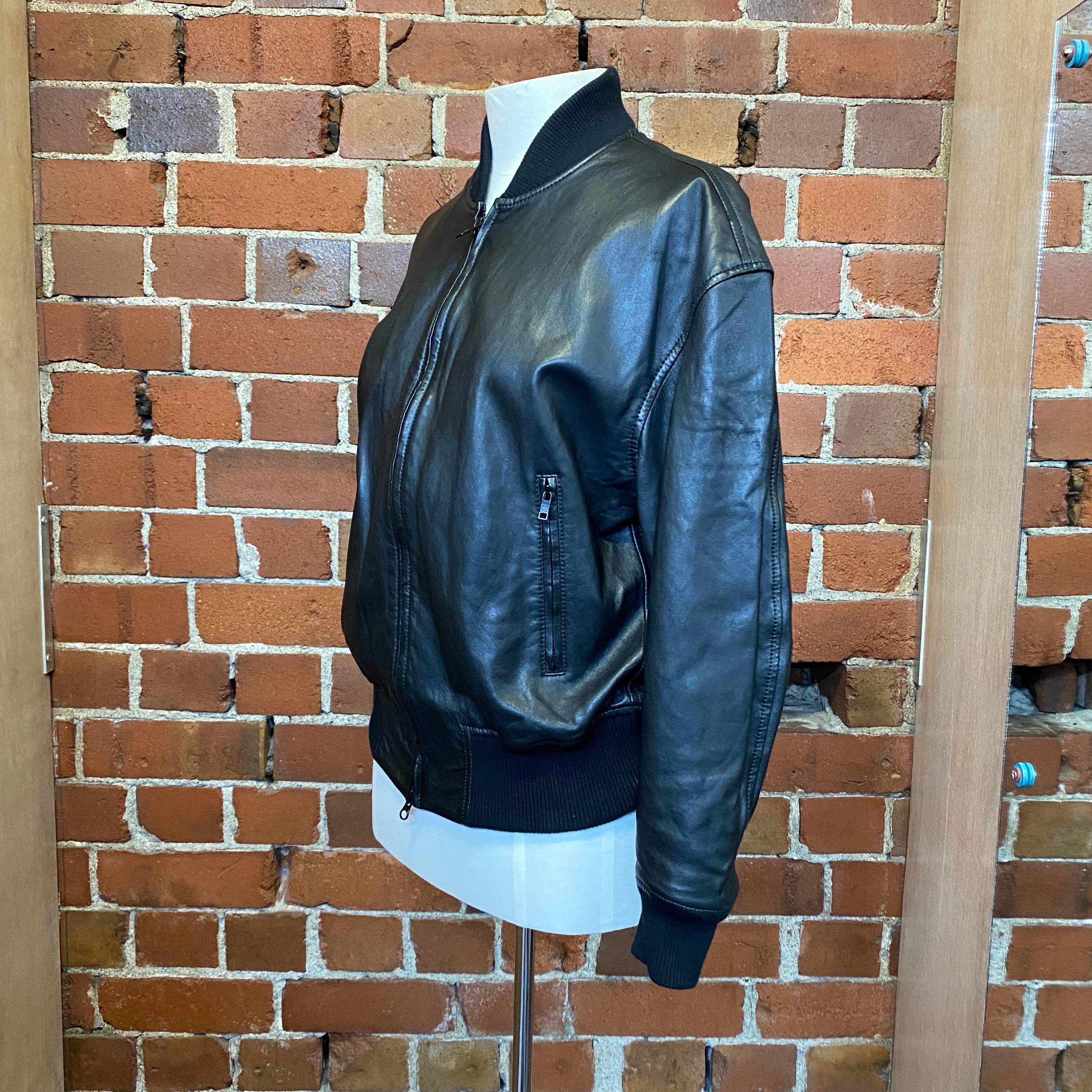 Y-3 YOHJI Yamamoto leather bomber