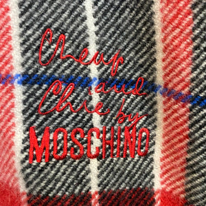 MOSCHINO soft tartan wool scarf