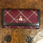 VIVIENNE WESTWOOD tartan and leather wallet