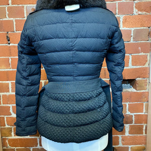 BURBERRY Goose down puffer with fur collar