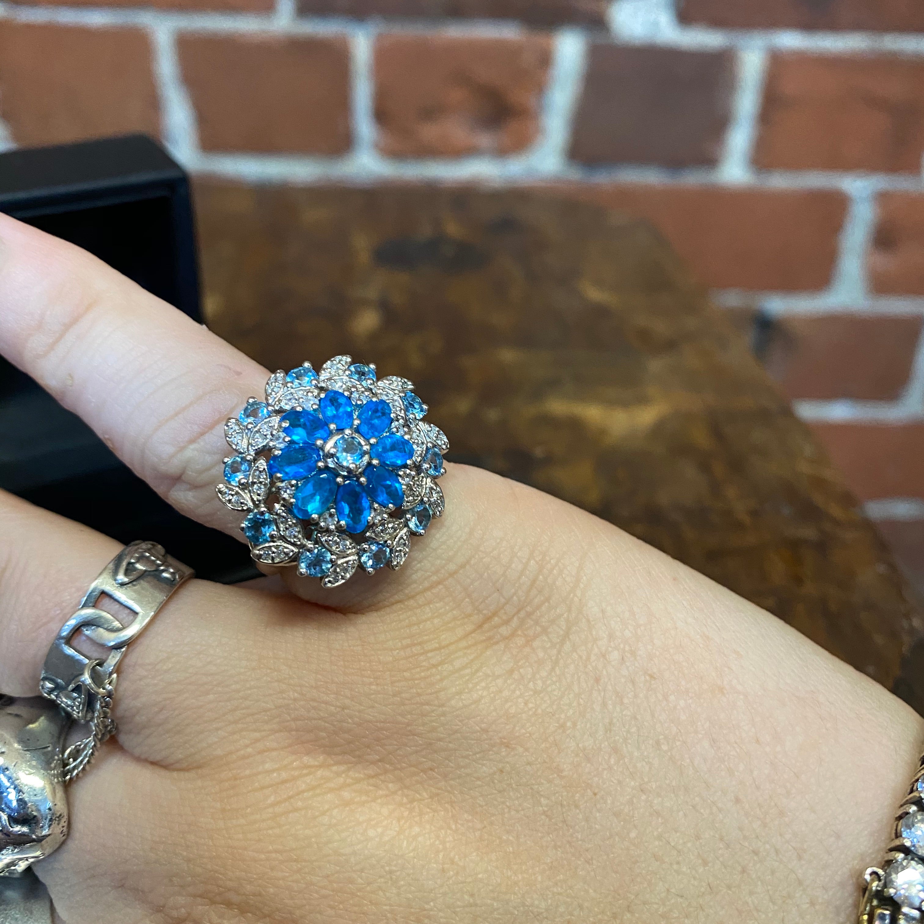 Sparkling blue topaz ring!