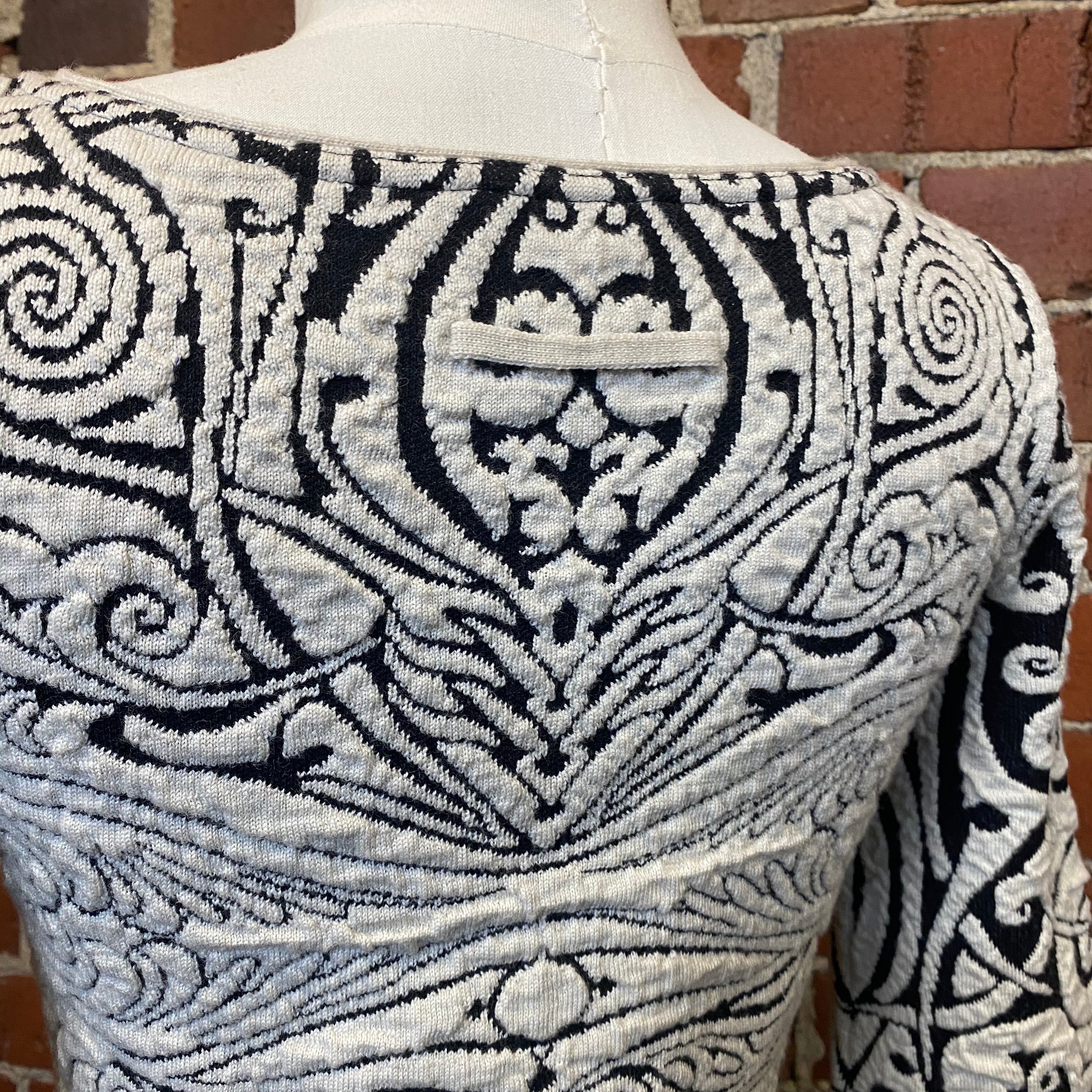 JEAN PAUL GAULTIER iconic tattoo pattern wool dress