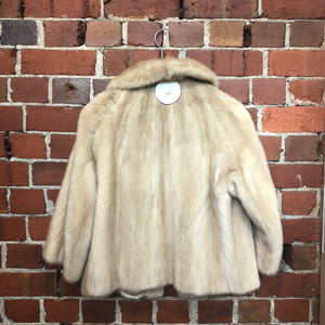 1960s Cream MINK jacket with silk lining