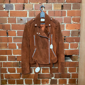 GESTUZ designer suede moto jacket