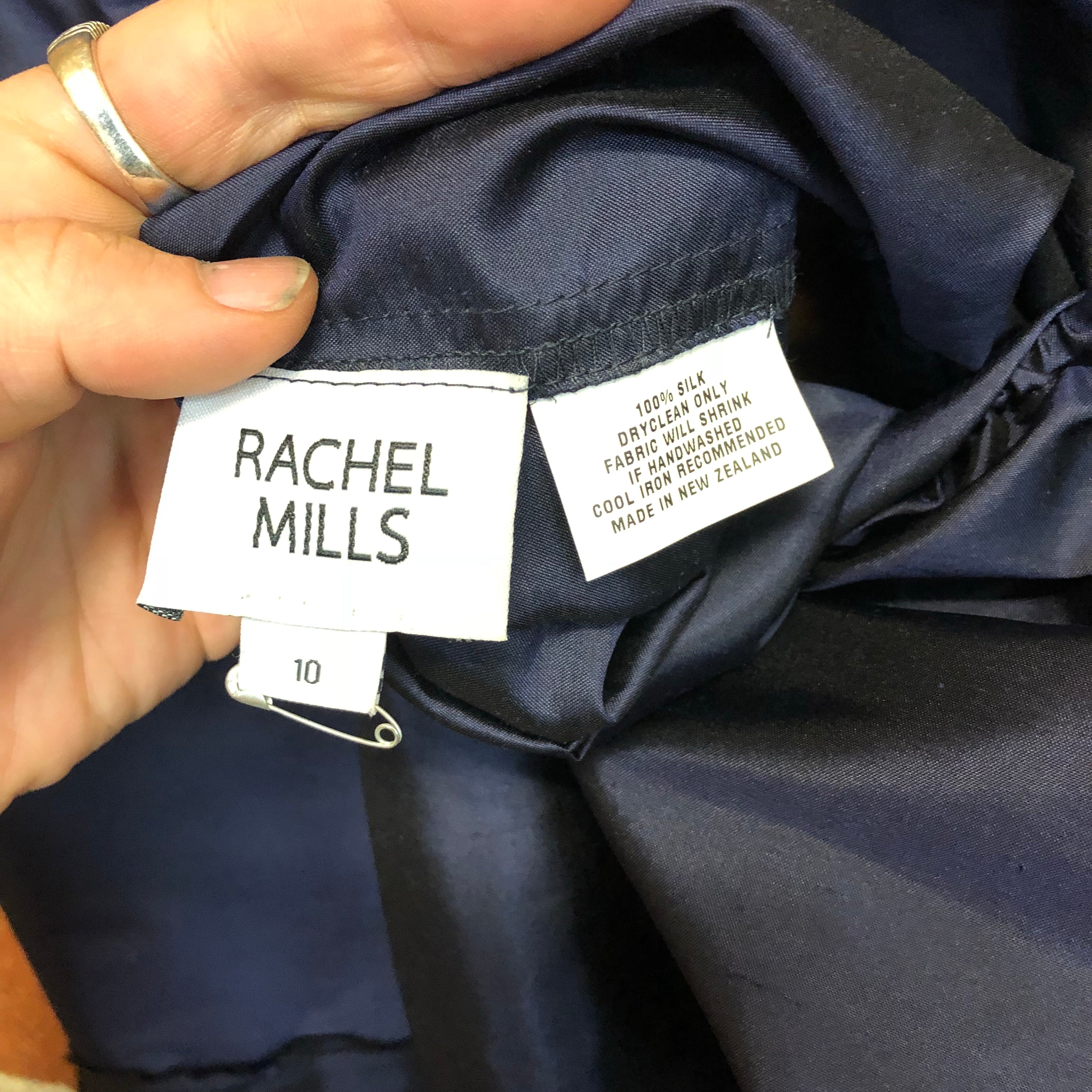 RACHEL MILLS raw silk top