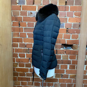 BURBERRY Goose down puffer with fur collar