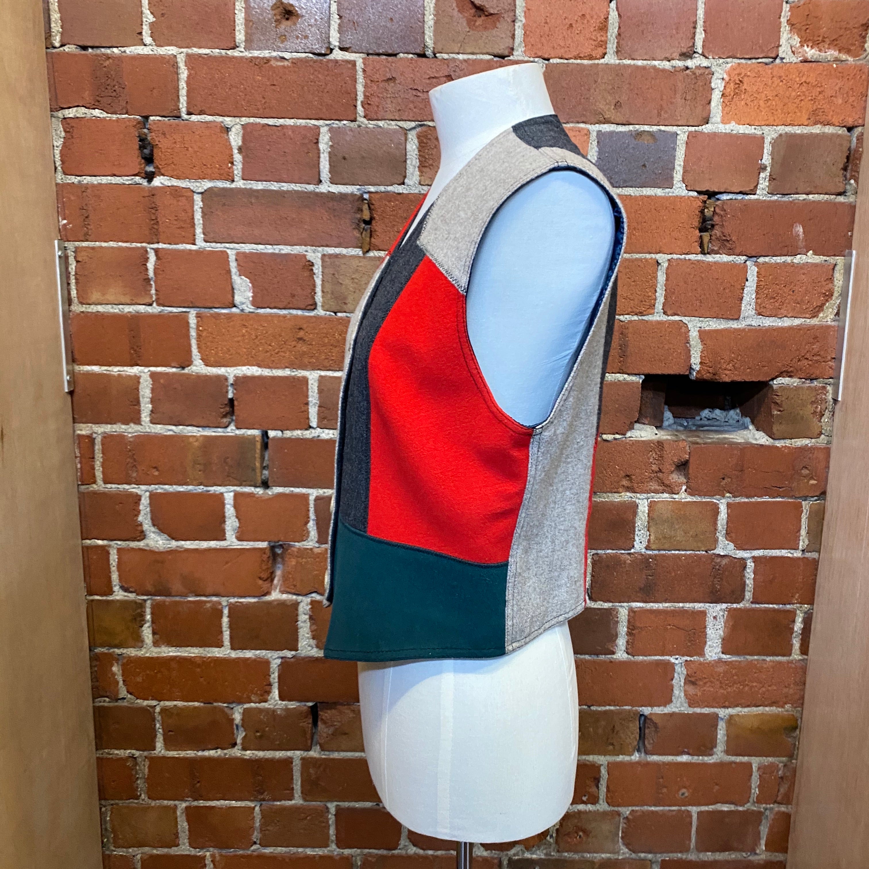 MOSCHINO 1990s patchwork vest