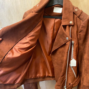 GESTUZ designer suede moto jacket