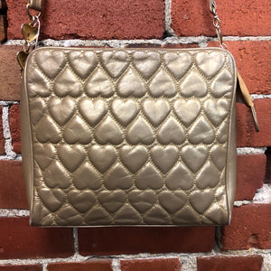 MOSCHINO leather quilted hearts bag