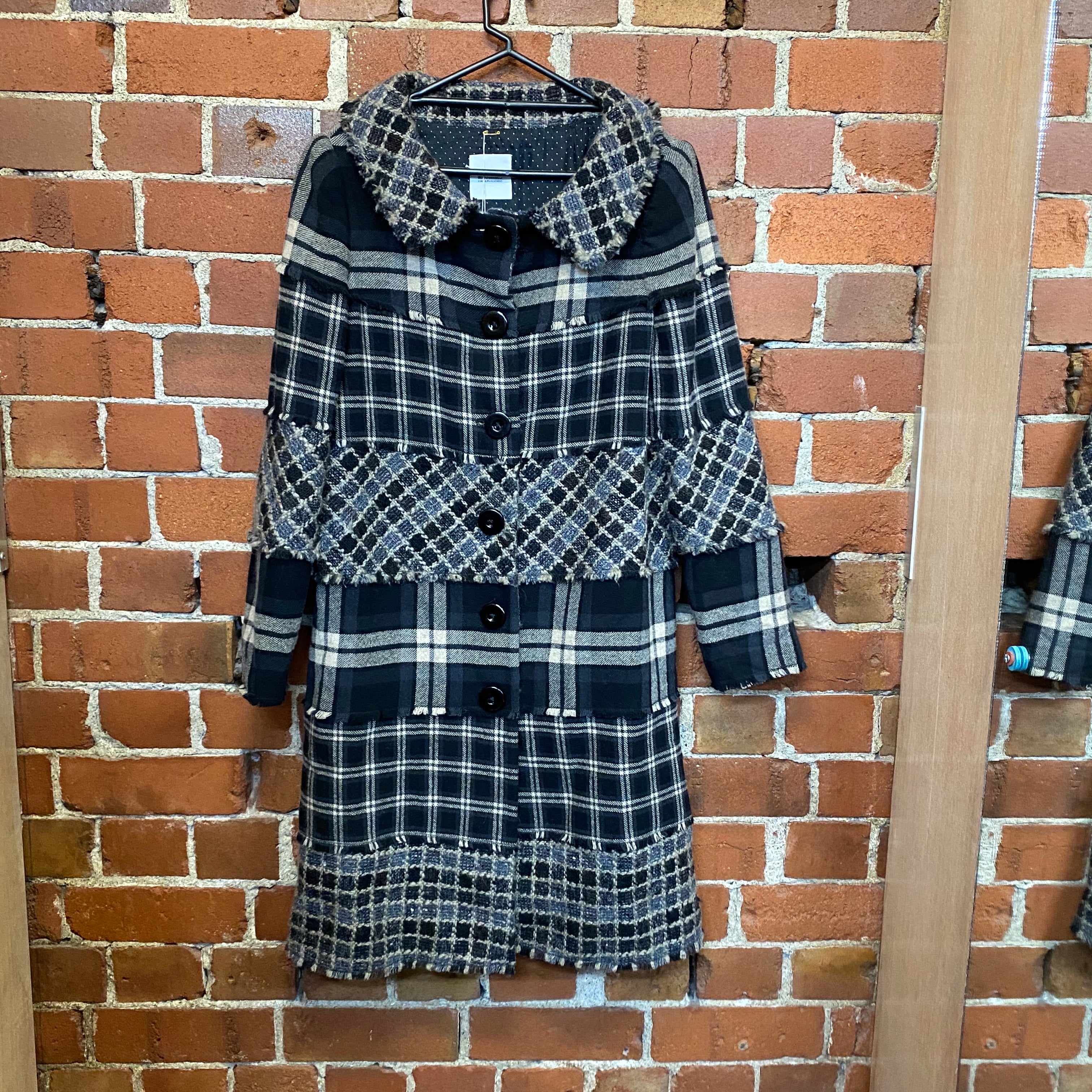 MOSCHINO woven wool coat