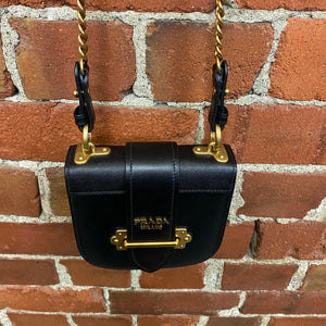 PRADA lock leather bag