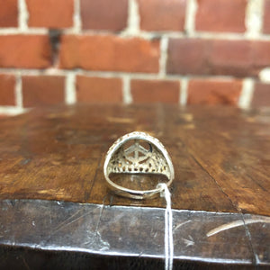 STG SILVER peace sign ring