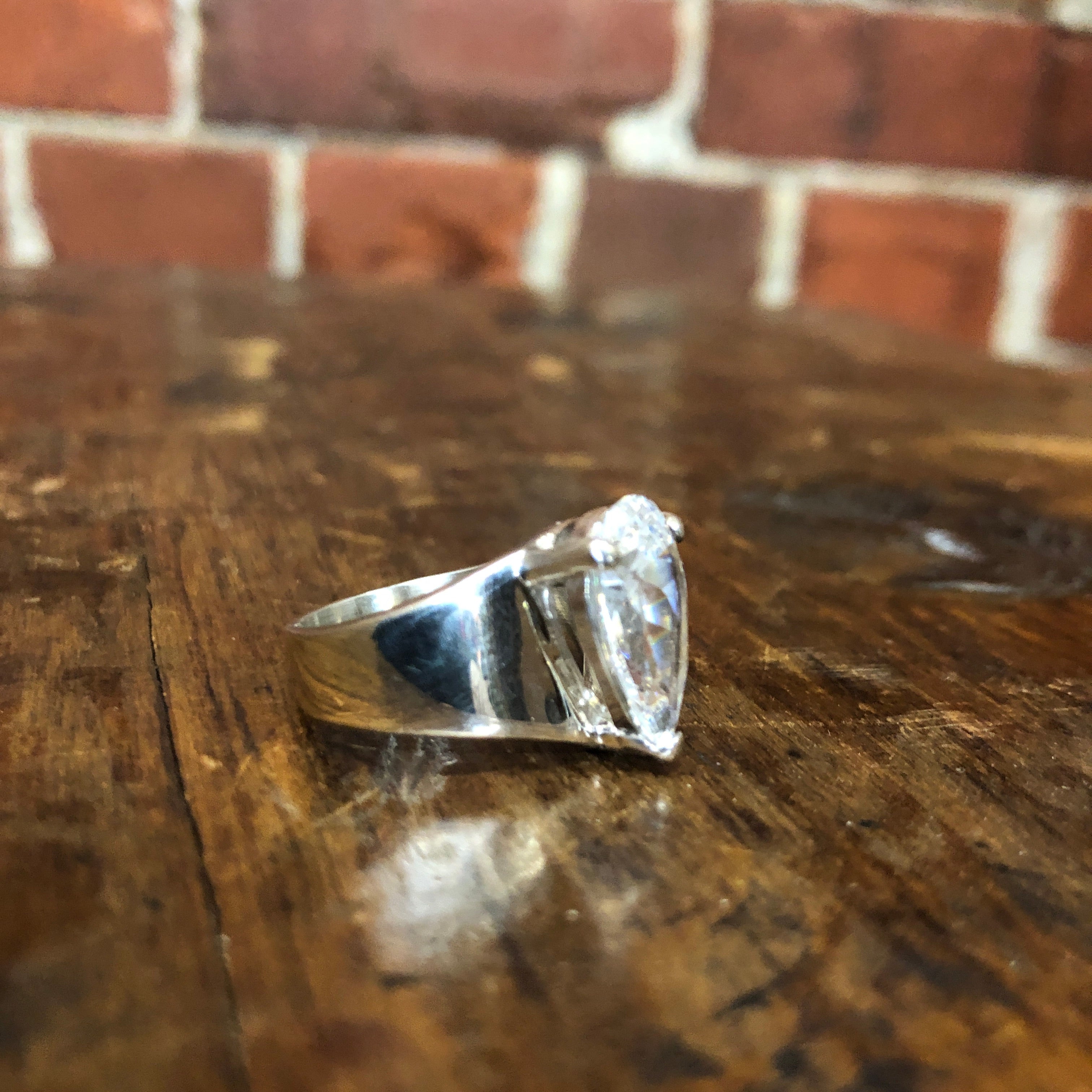 STG SILVER AND “diamond” ring