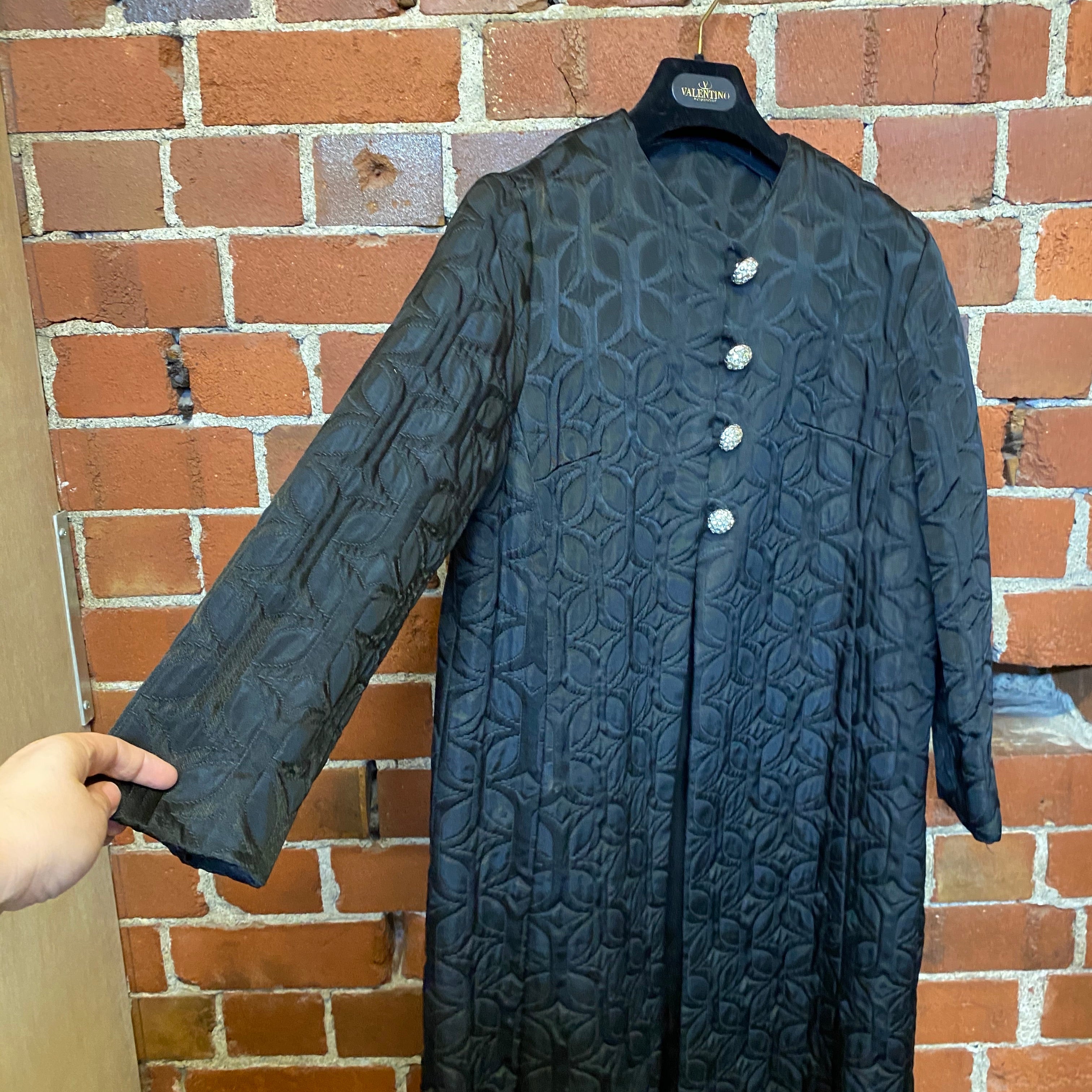 1960s stunning brocade and rhinestone coat