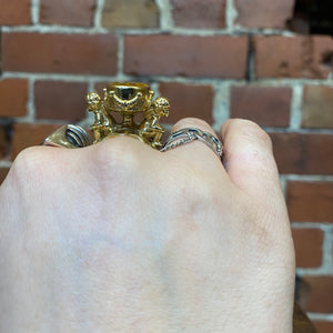 WILLAM GRIFFITHS 18k gold plated sterling ring