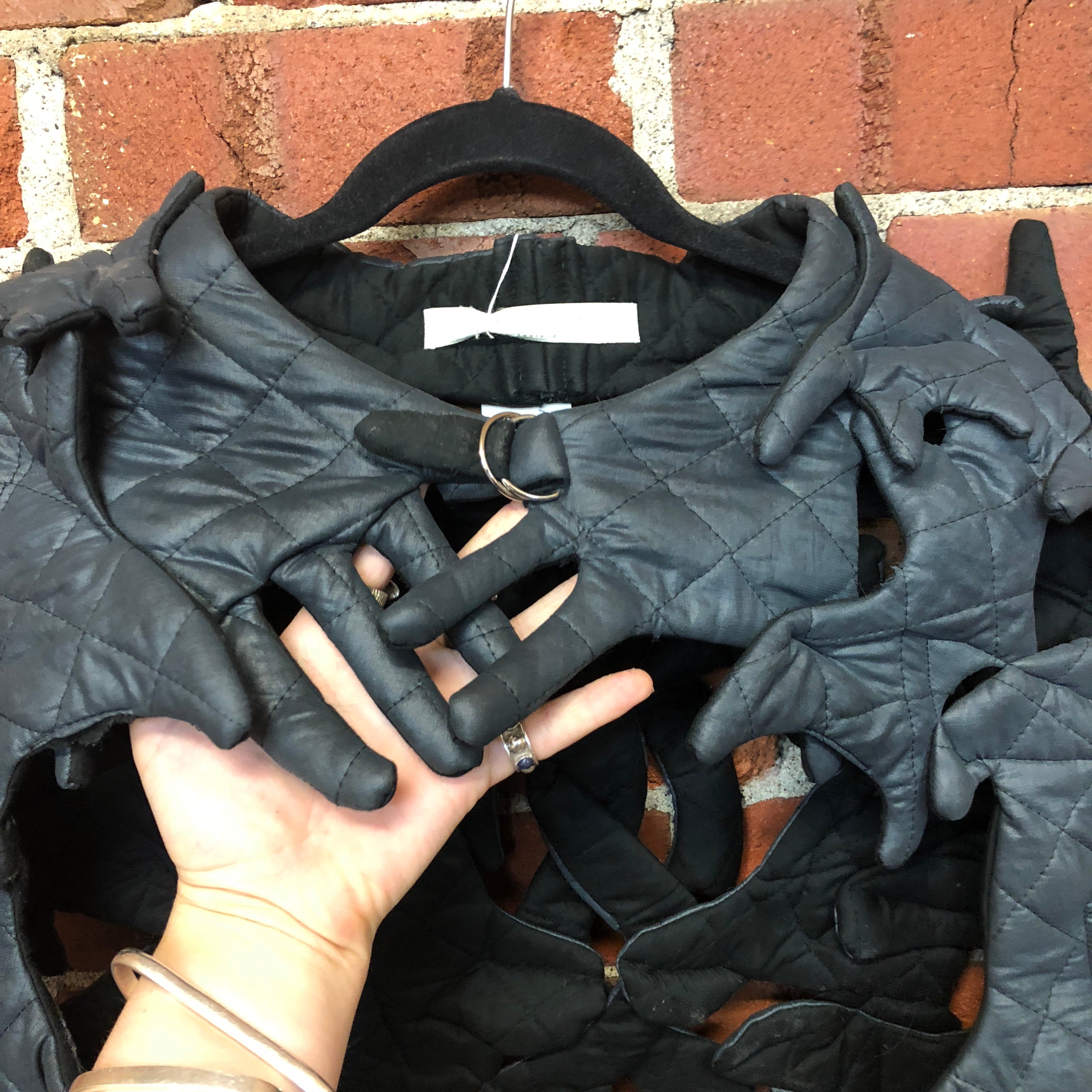 LELA JACOBS custom gloves cape